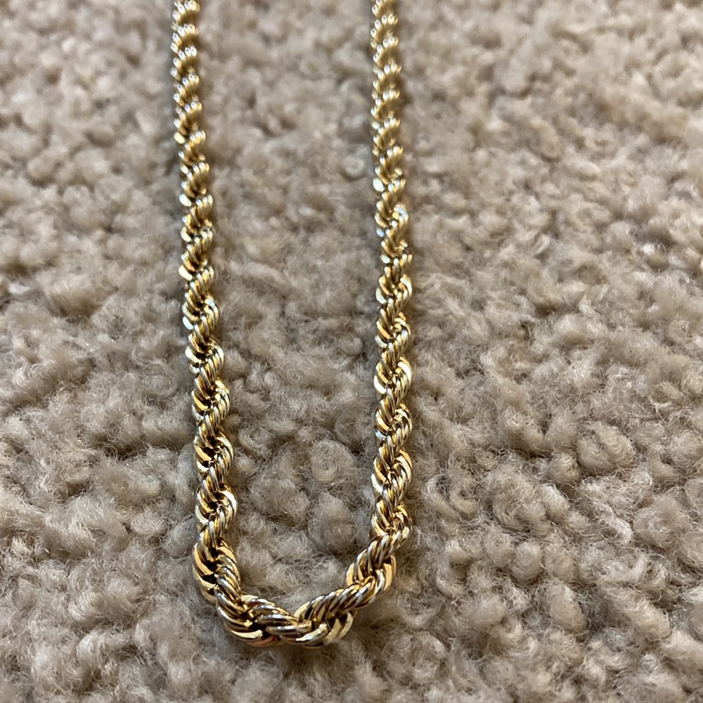 Vintage 23 inch Gold tone thick chain necklace